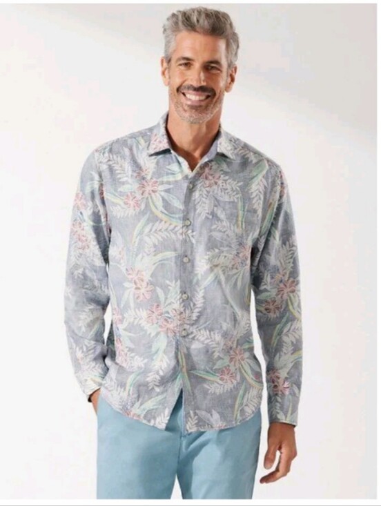 Tommy Bahama Other - Tommy Bahama Mens Sz XXL Barbados Breeze Tropical Print Linen Shirt